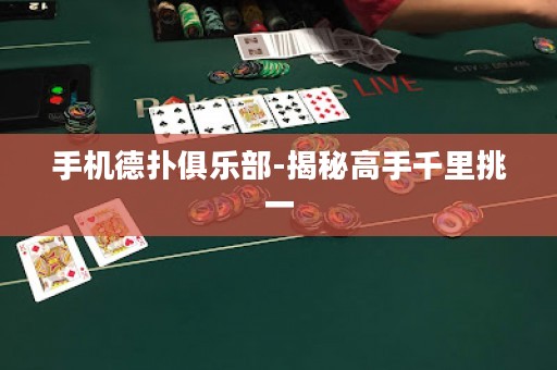 手機德?lián)渚銟凡?揭秘高手千里挑一