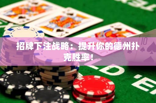 招牌下注戰(zhàn)略：提升你的德州撲克勝率！
