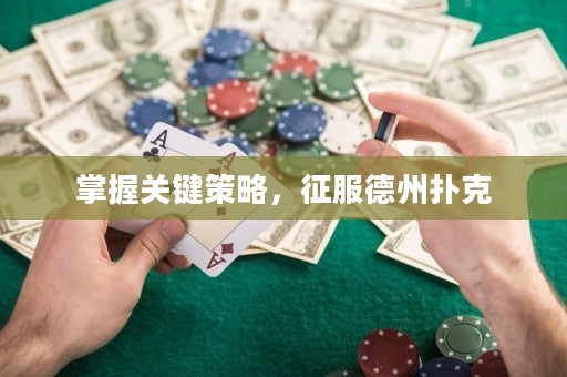 掌握關鍵策略，征服德州撲克