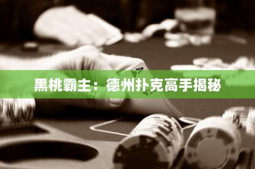黑桃霸主：德州撲克高手揭秘
