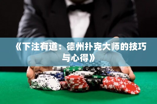 《下注有道：德州撲克大師的技巧與心得》