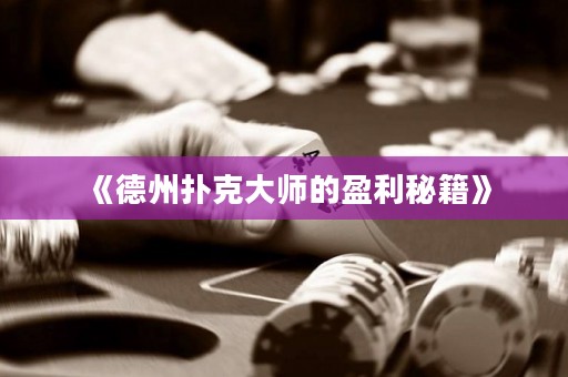 《德州撲克大師的盈利秘籍》