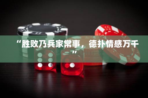 “勝敗乃兵家常事，德撲情感萬千”