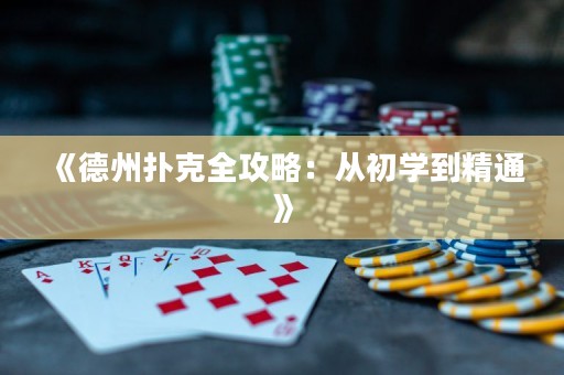 《德州撲克全攻略：從初學到精通》