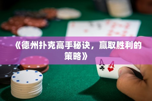 《德州撲克高手秘訣，贏取勝利的策略》